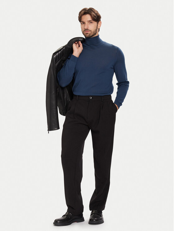 Водолазка slim fit Musso-P 50468262 Boss, синий — фото 2