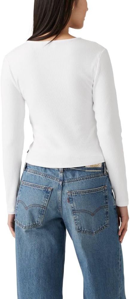 Женская футболка Levi's Muse с длинным рукавом, (New) White — фото 2