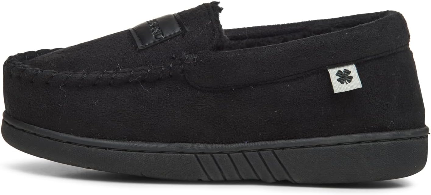 Детские мокасины Lucky Brand с микровельветом и мягкой утепленной подкладкой, черный — фото 2