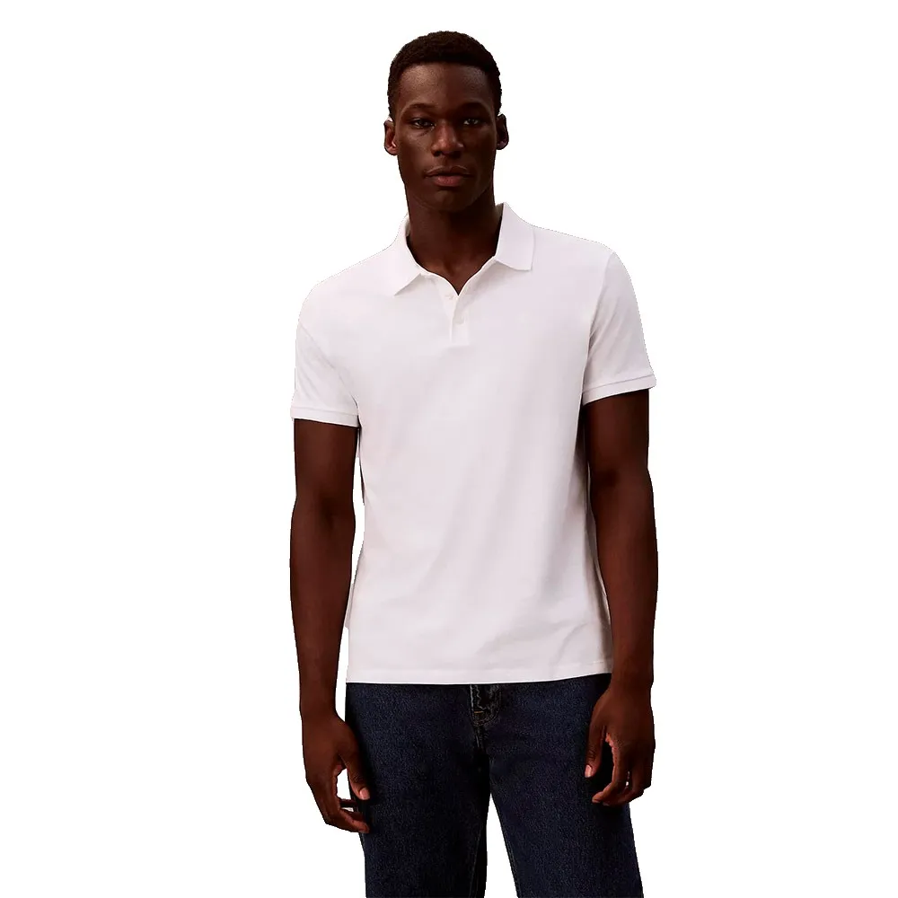 

Классическая поло с длинным рукавом Calvin Klein Jeans с монограммой, белый