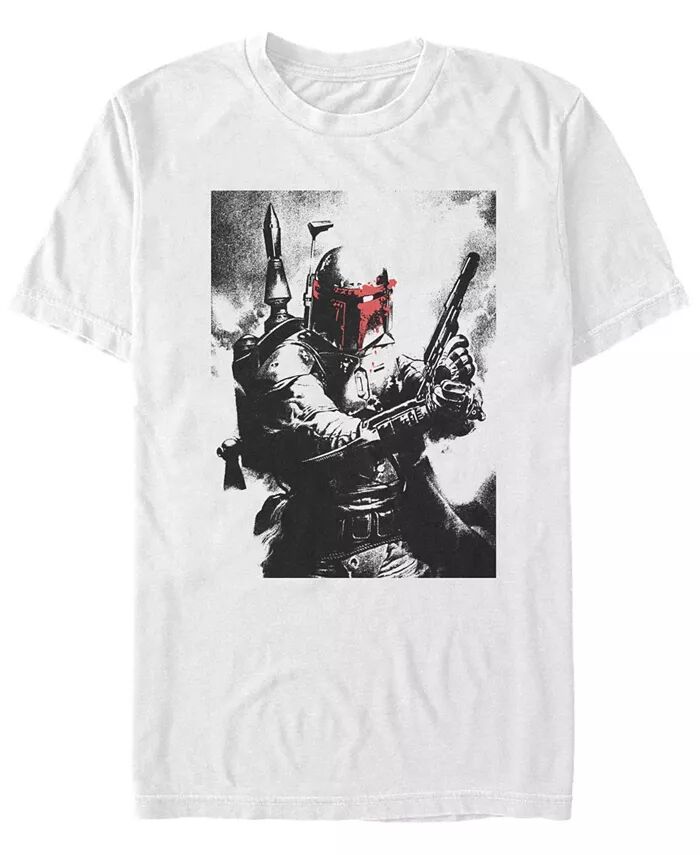 

Мужская футболка Boba So Fett с коротким рукавом и круглым вырезом Fifth Sun, белый