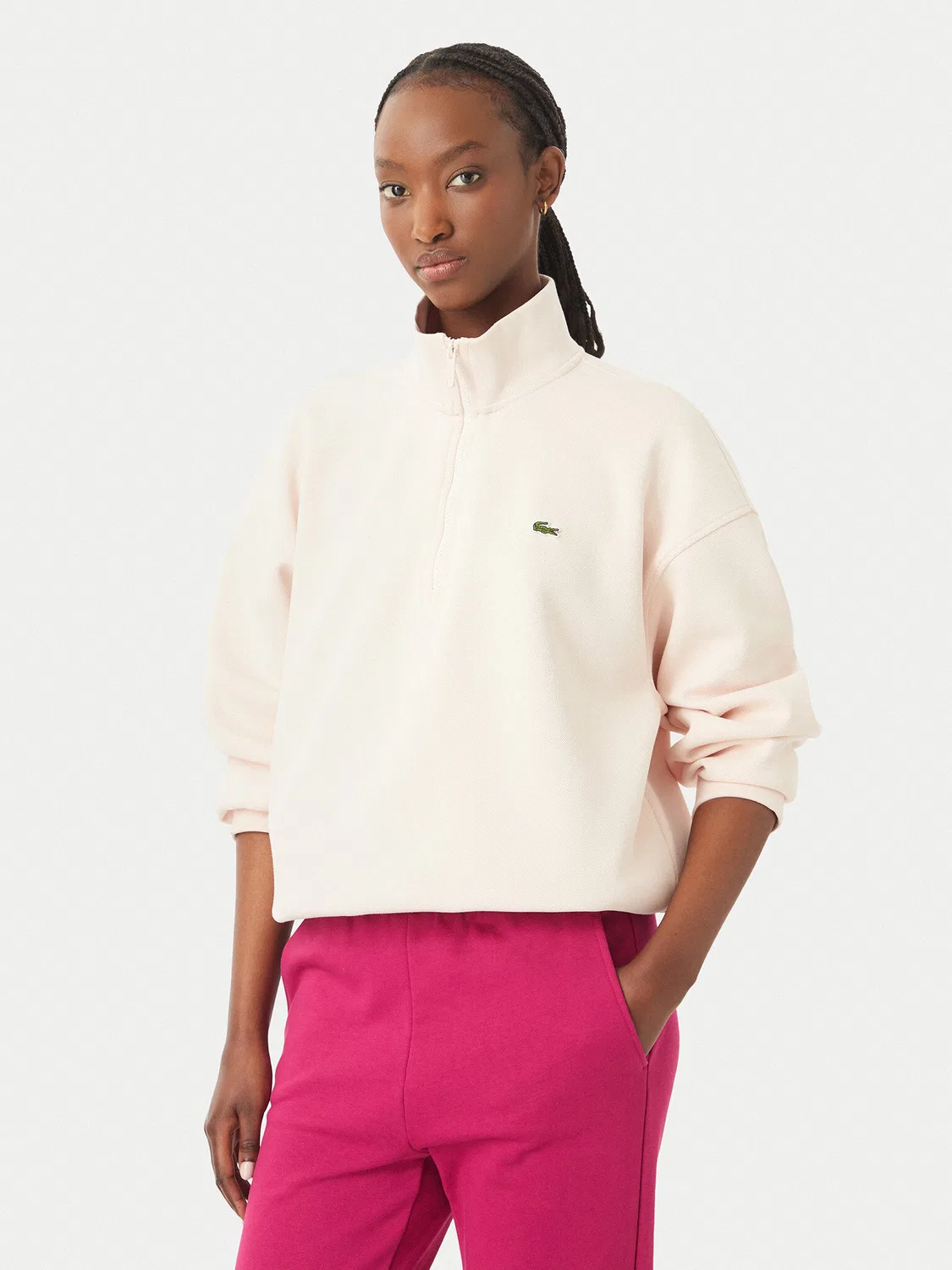 Женская толстовка стандартного кроя Lacoste, светло-розовый