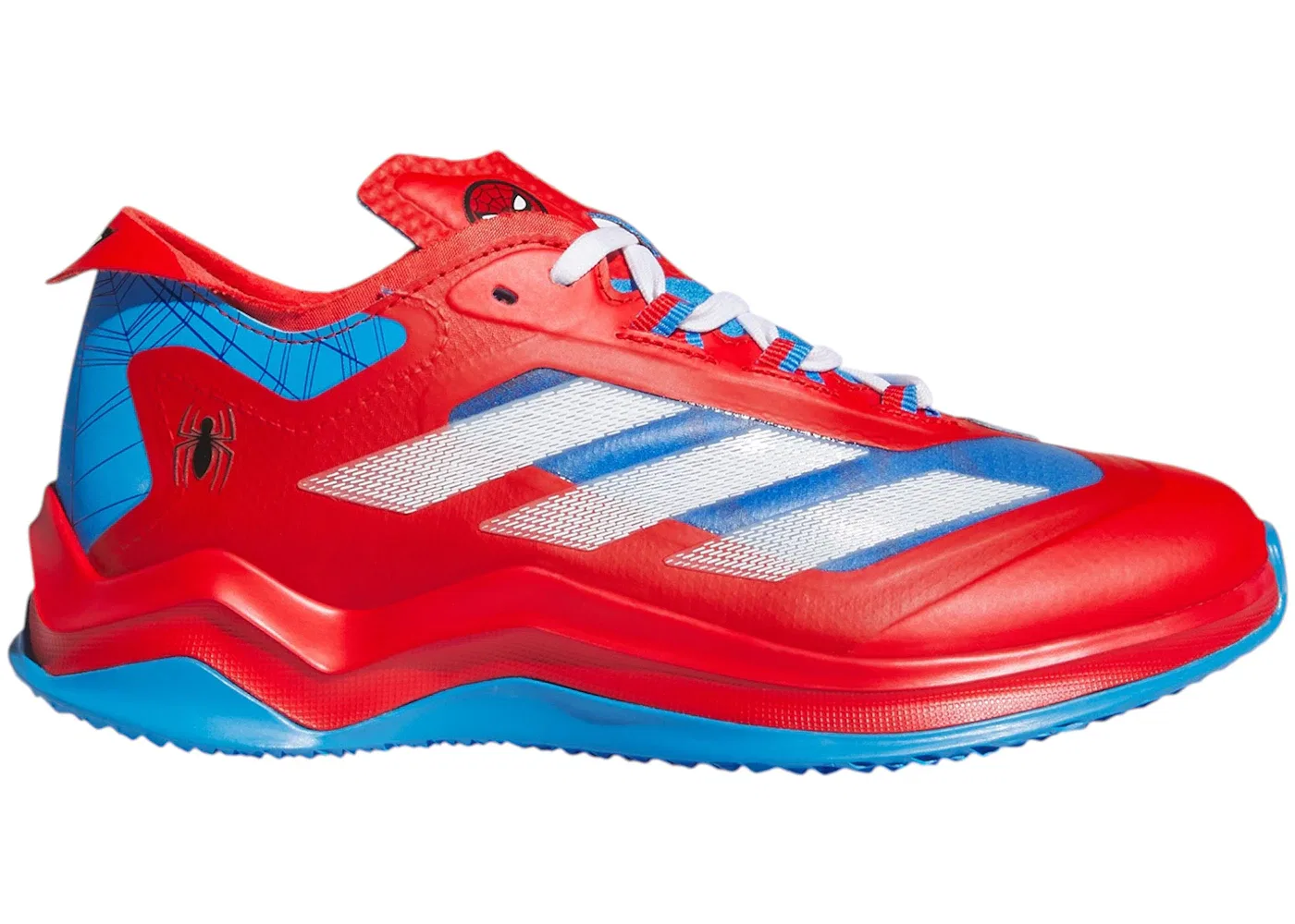 Детские кроссовки для трекинга Adizero Impact Turf Marvel Spider-Man Adidas, Vivid Red/Cloud White/Lucid Ray Blue