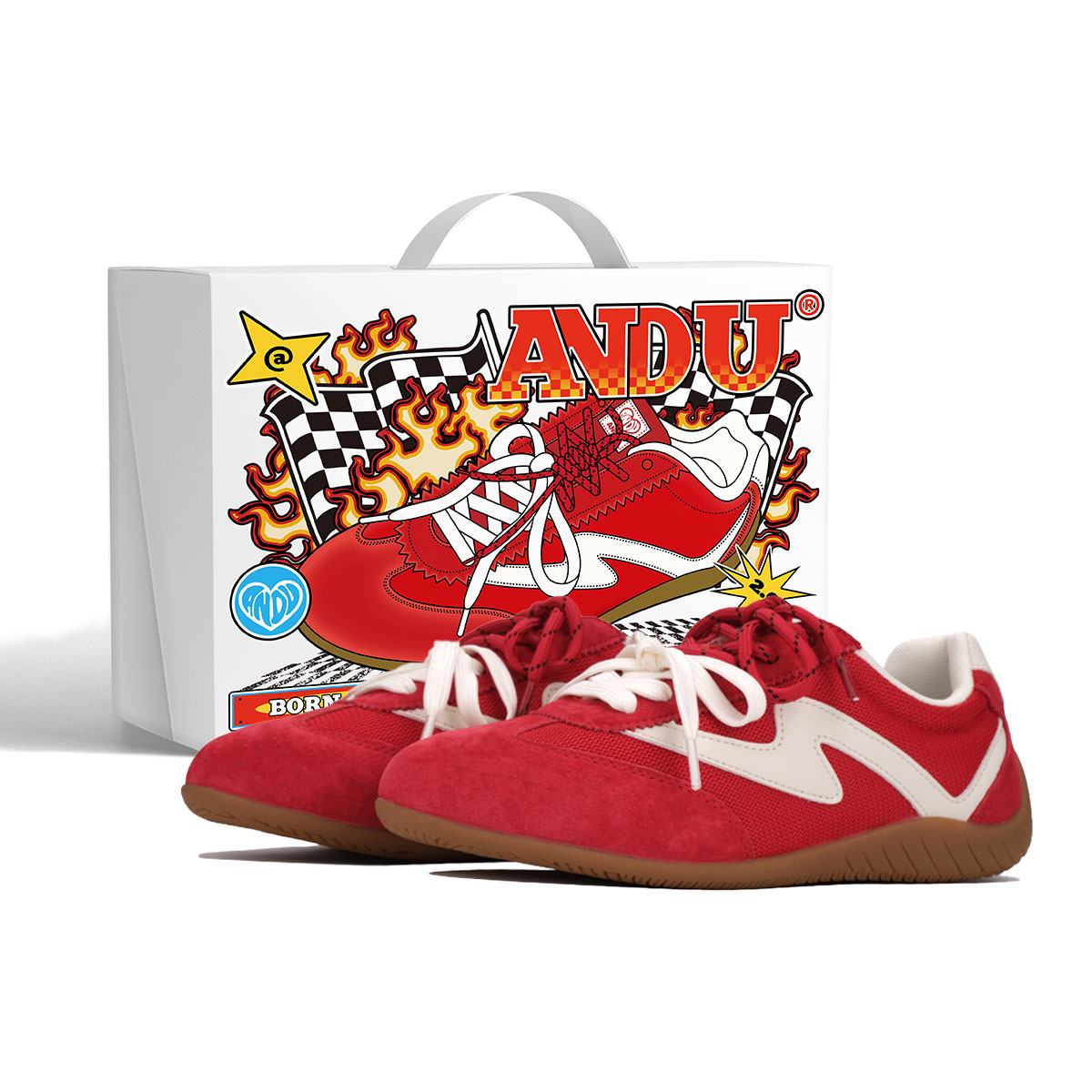 

AND U Амортизирующие устойчивые к истиранию дышащие нескользящие низкие скейтерские кроссовки на двойной шнуровке унисекс розовые, цвет Pink