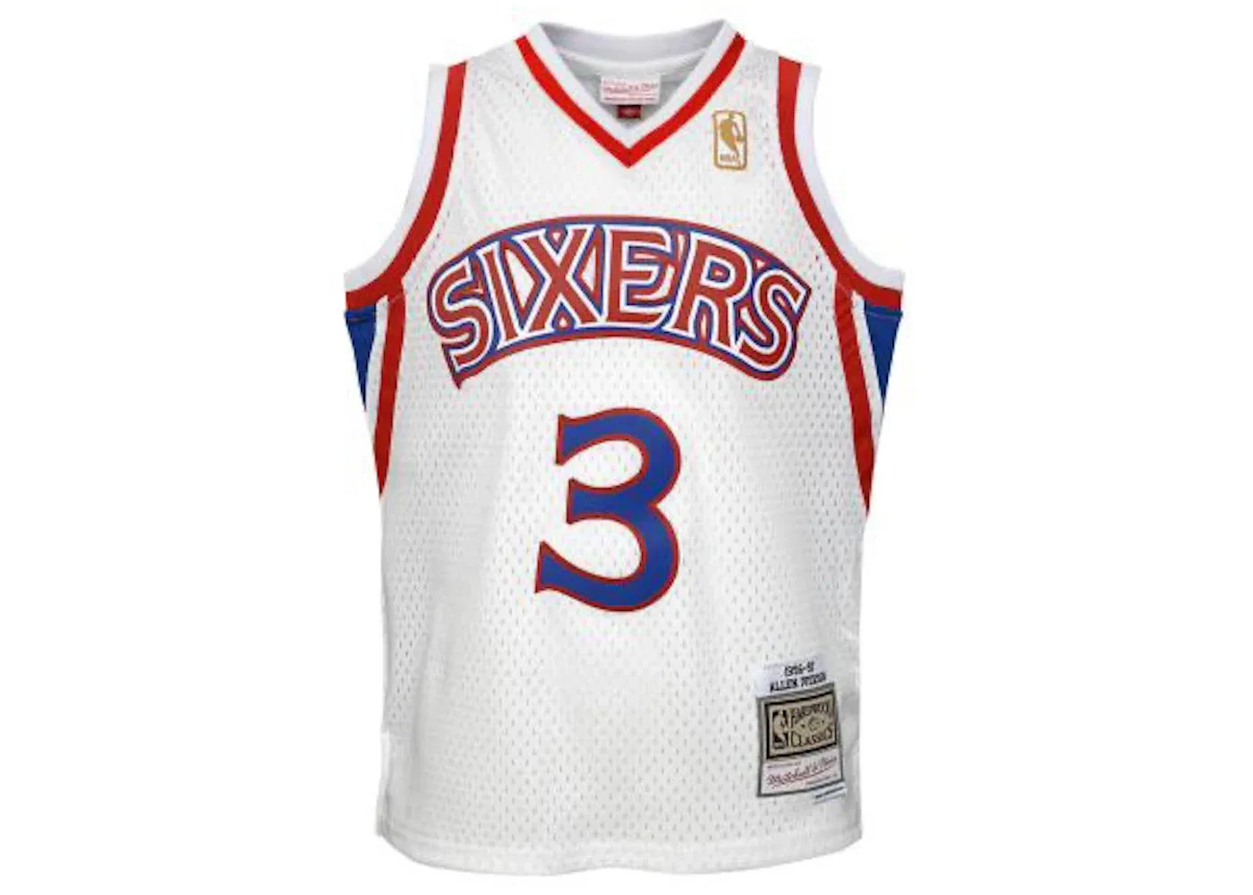 Детская джерси с длинным рукавом Allen Iverson 1996-97 Swingman Home Mitchell & Ness, White