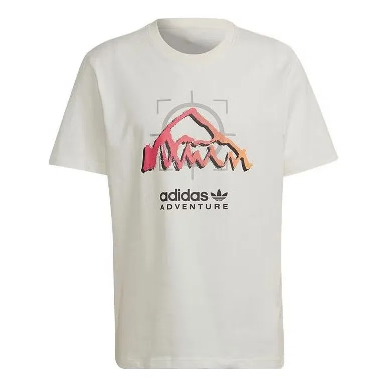 Футболка с принтом логотипа Mountain Peak Adidas, разноцветная