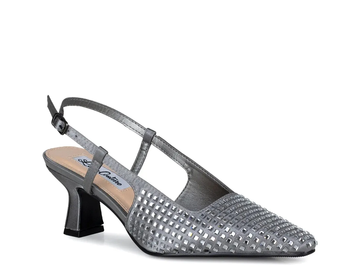 Туфли-лодочки Lady Couture Shana, оловянный металлик с атласом
