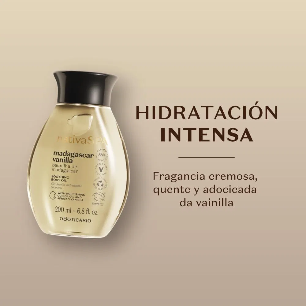 Набор масел для тела Nativa Spa Vanilla, O Boticário, 3 x 200 мл — фото 3
