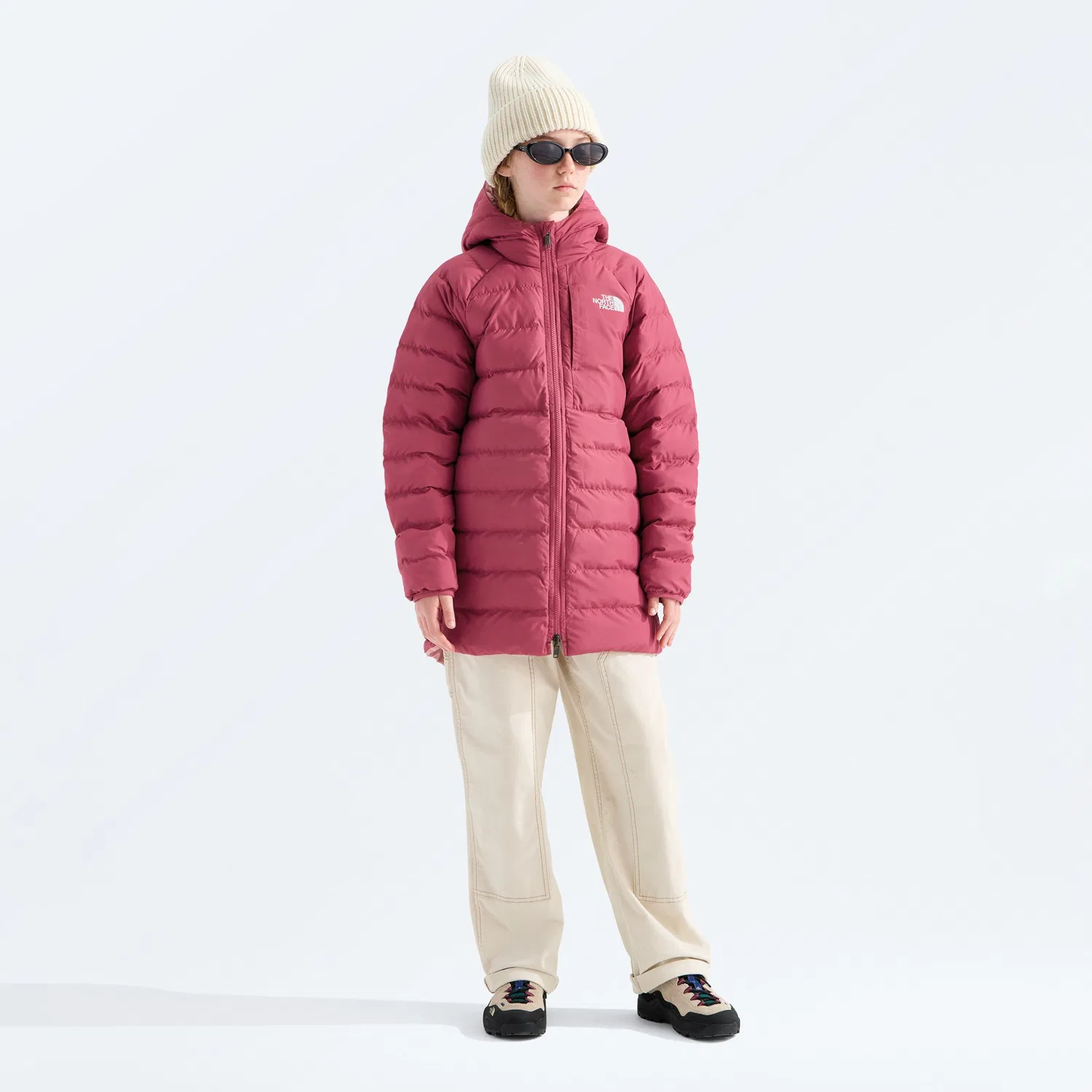 Детская утепленная парка с капюшоном двусторонняя Reversible Perrito The North Face, Fermented Clay — фото 3