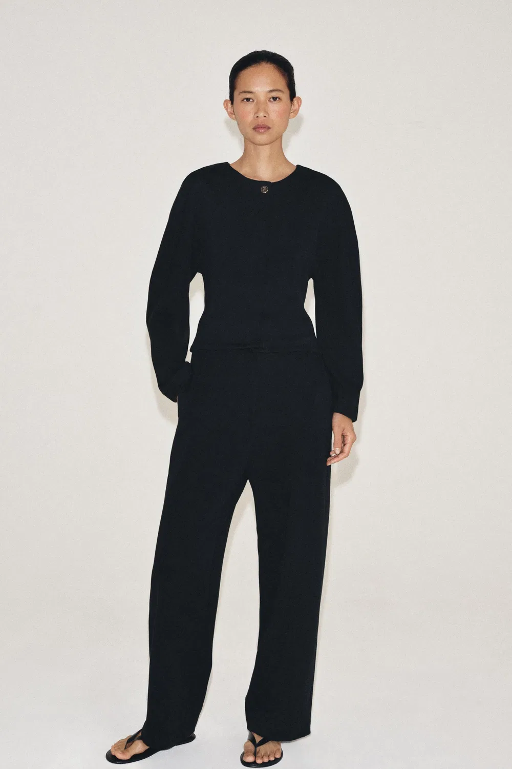 Пиджак на пуговицах ZARA, Black — фото 2