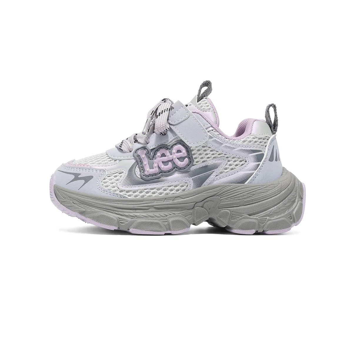 Детские кроссовки для бега с закрытым носком Lee, Gray Purple