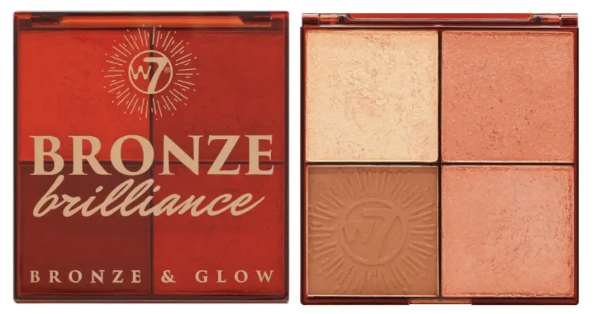 

W7 Bronze Brillance Палетка для макияжа лица Medium/Dark, 14 г