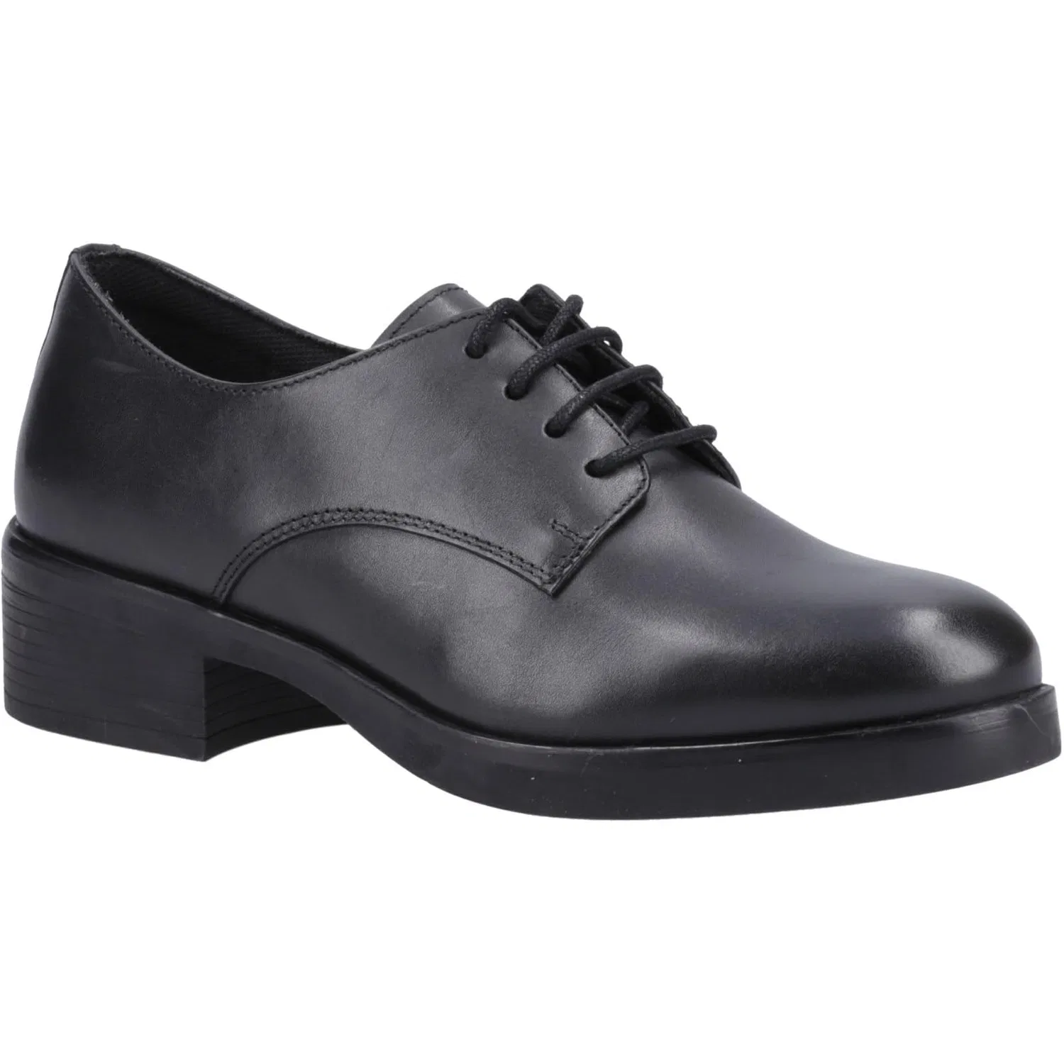 Детские туфли для девочек на шнуровке Anastasia Senior Hush Puppies, Black — фото 2
