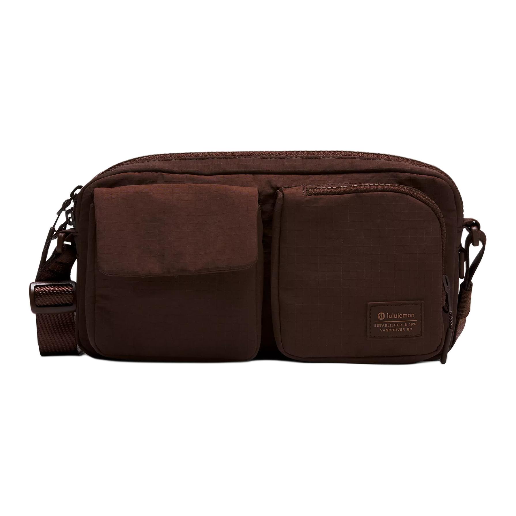 

Lululemon Нейлоновая мужская сумка через плечо цвета лава-торт, Lava Cake Brown