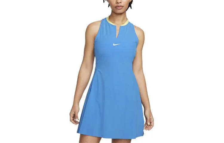 Nike Женское платье без рукавов Dri FIT Advantage светло-голубого цвета