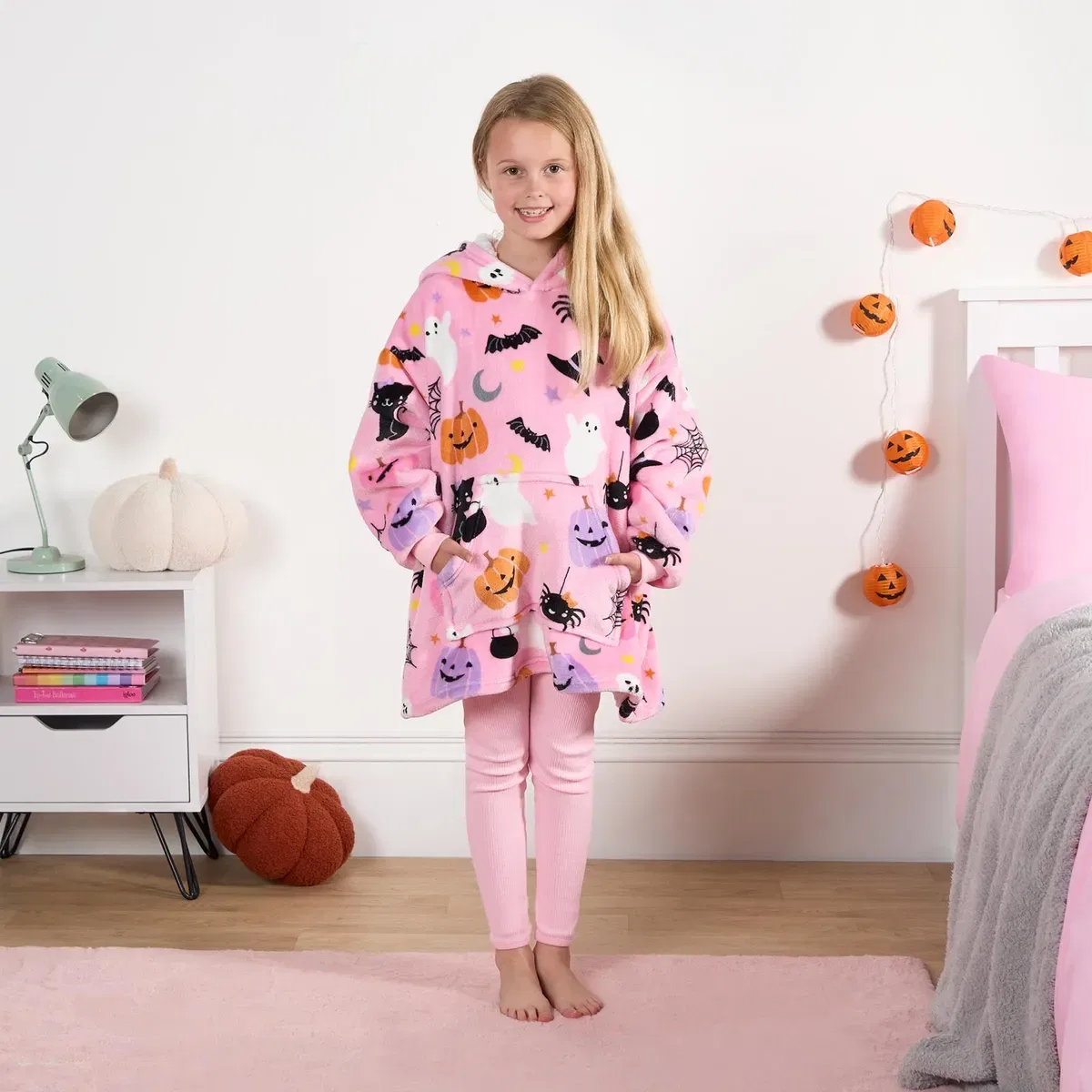 Детский худи с принтом Ohs, Pink