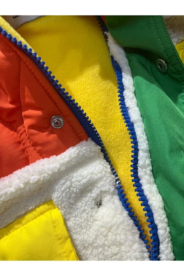 Детское пальто для девочек с принтом Basics Mayakids, Multicolor — фото 3
