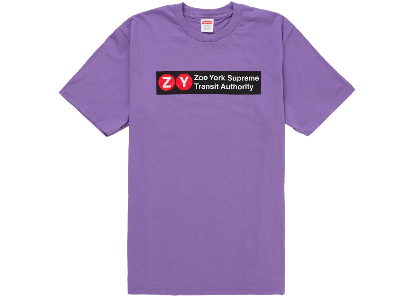 Мужская футболка с принтом Supreme Zoo York Transit Tee, Purple
