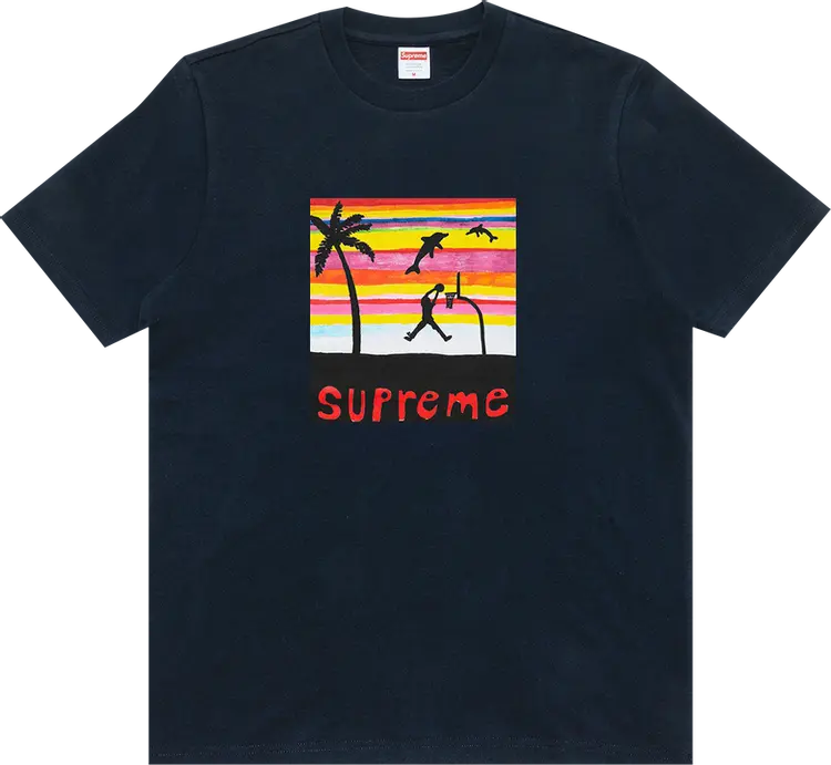 

Футболка Supreme Dunk Tee 'Navy', синий