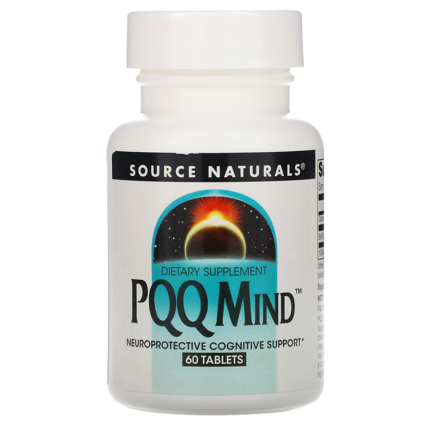 

Source Naturals, PQQ для мозга, пирролохинолинхинон, метоксантин, 60 таблеток