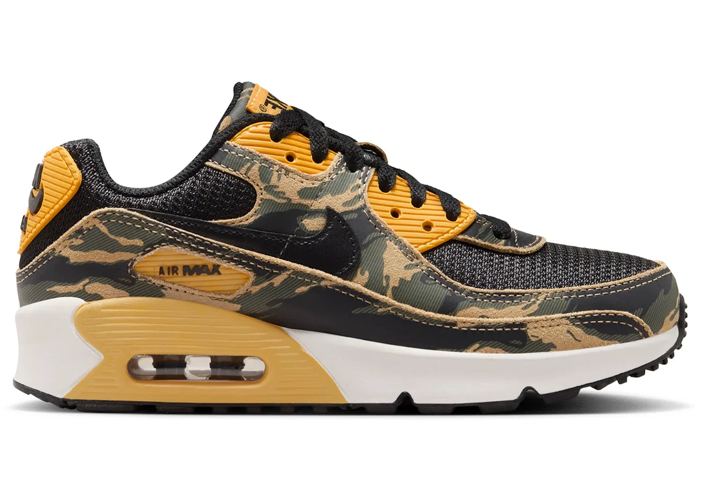 Детские кроссовки Lifestyle Nike Air Max 90, Black/University Gold/Parachute Beige/Black