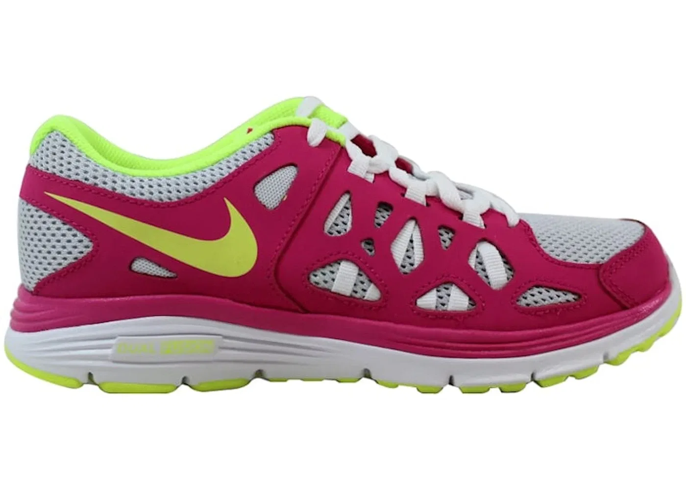 Детские кроссовки Lifestyle Nike Dual Fusion Run 2 Nike, Pure Platinum/Volt Ice-Vivid Pink