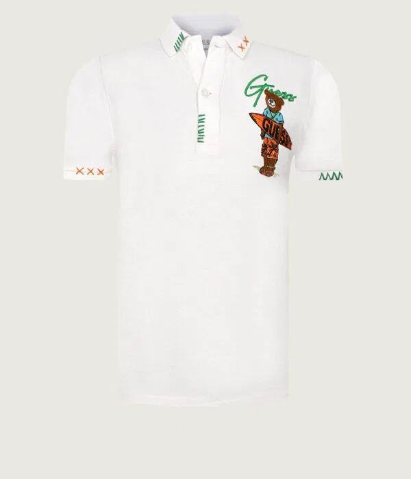 Детская футболка поло для мальчиков хлопковая Polo Guess, белый
