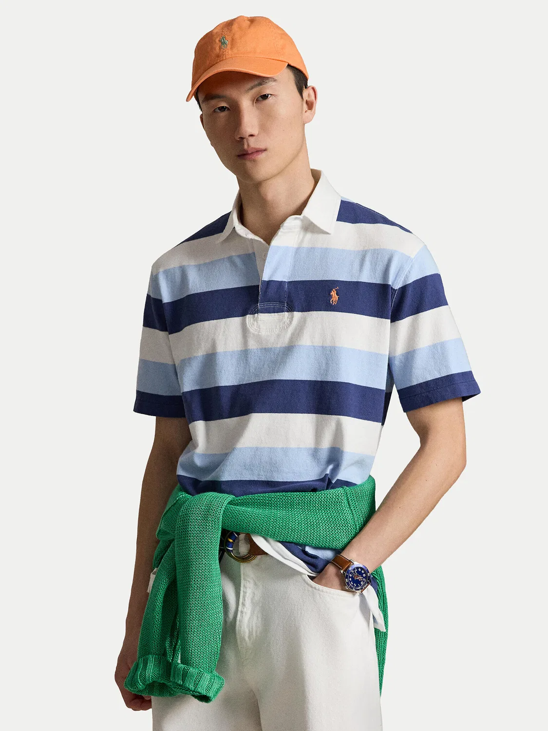 Мужское поло стандартного кроя Ssl Rug Polo Ralph Lauren, синий