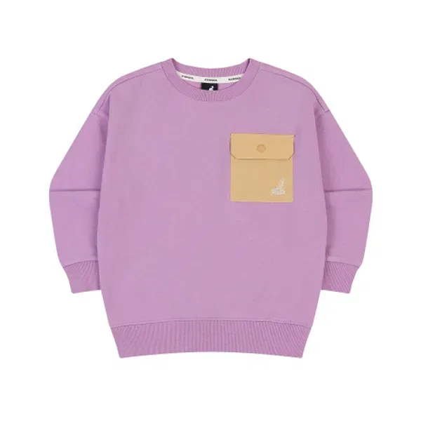 Свитшот с карманами, смесовая ткань, RC 0206, Kangol Kids, лавандовый