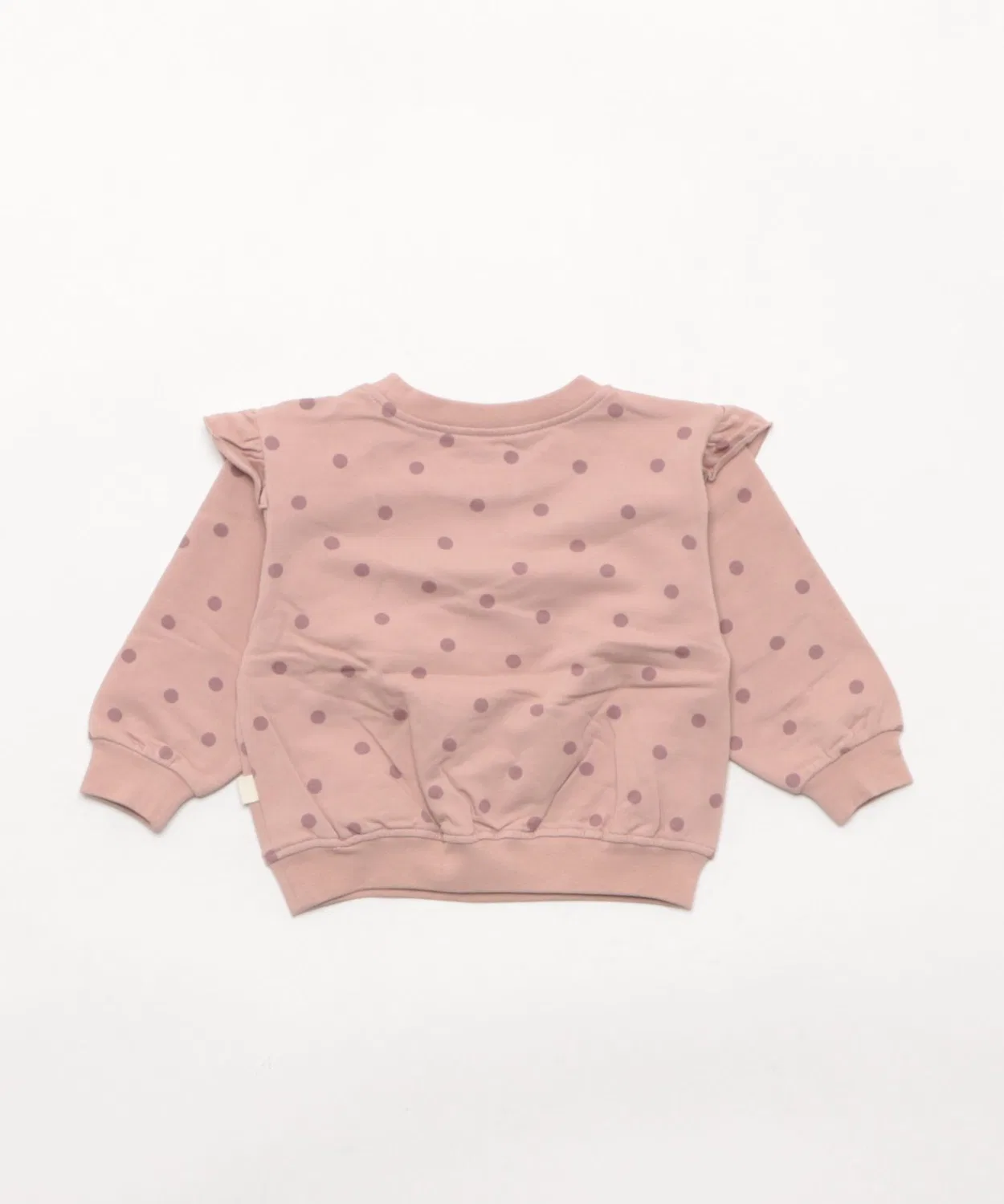 Детский свитшот с оборками из флиса Polka Dots Quincy Mae, Pink — фото 2