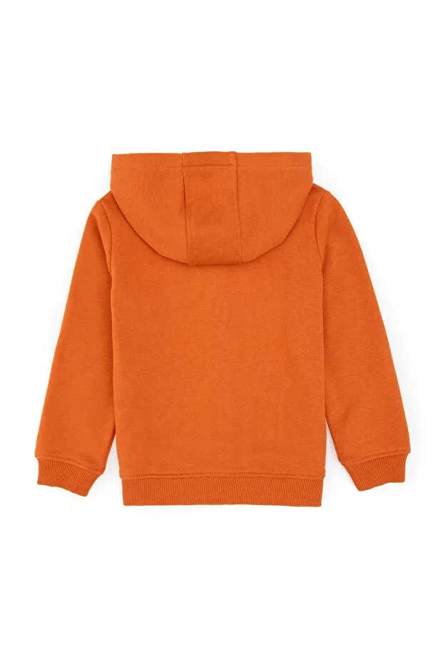 Детский кардиган на молнии с капюшоном из футера Basics U.S. Polo Assn., Copper — фото 4