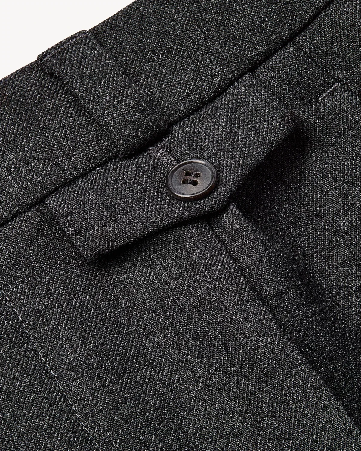 Зауженные брюки из габардина из валяной шерсти SAINT LAURENT, черный — фото 3