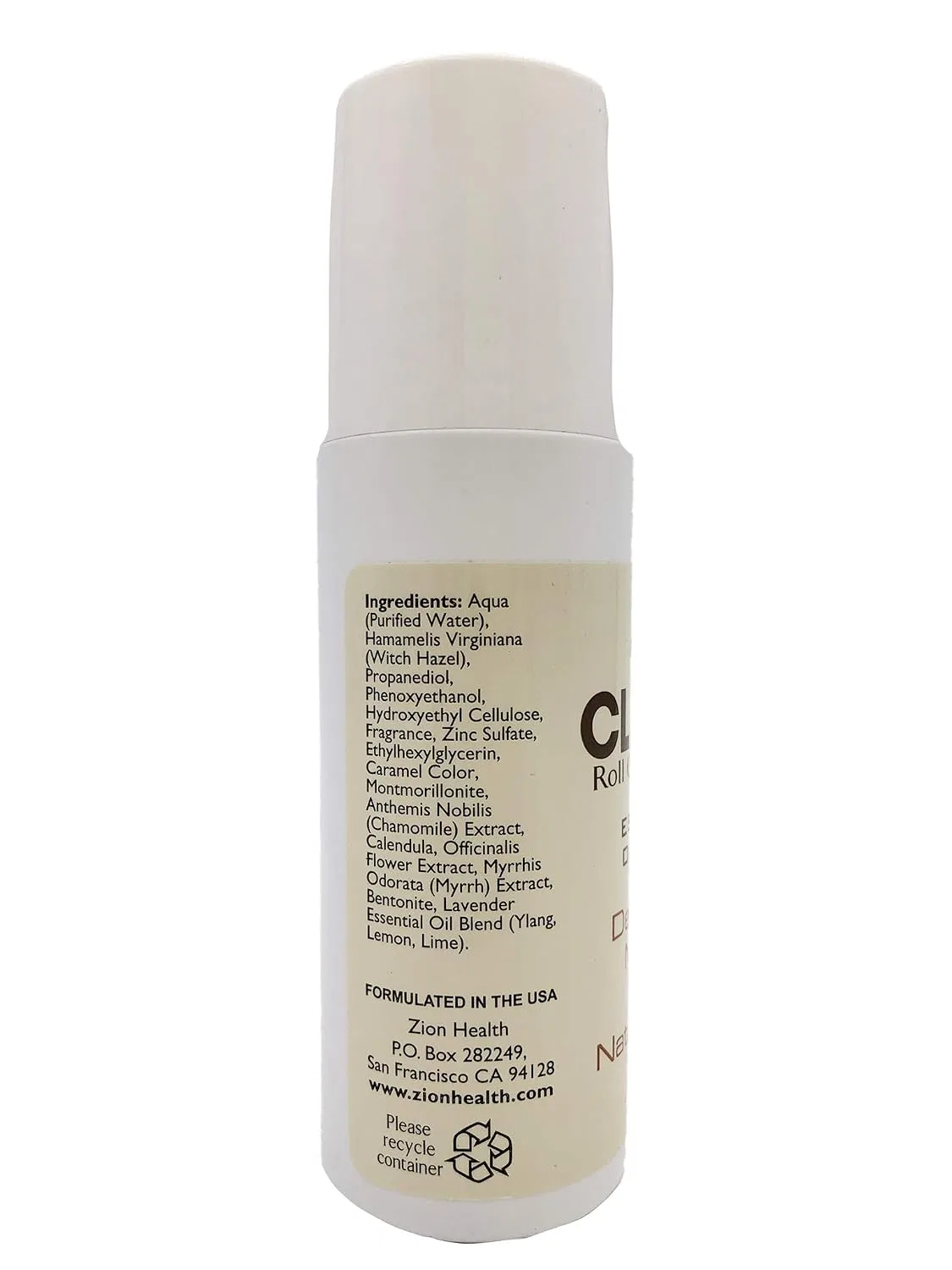 Роликовый дезодорант Clay Dry Natural, 89 мл, Zion Health — фото 3