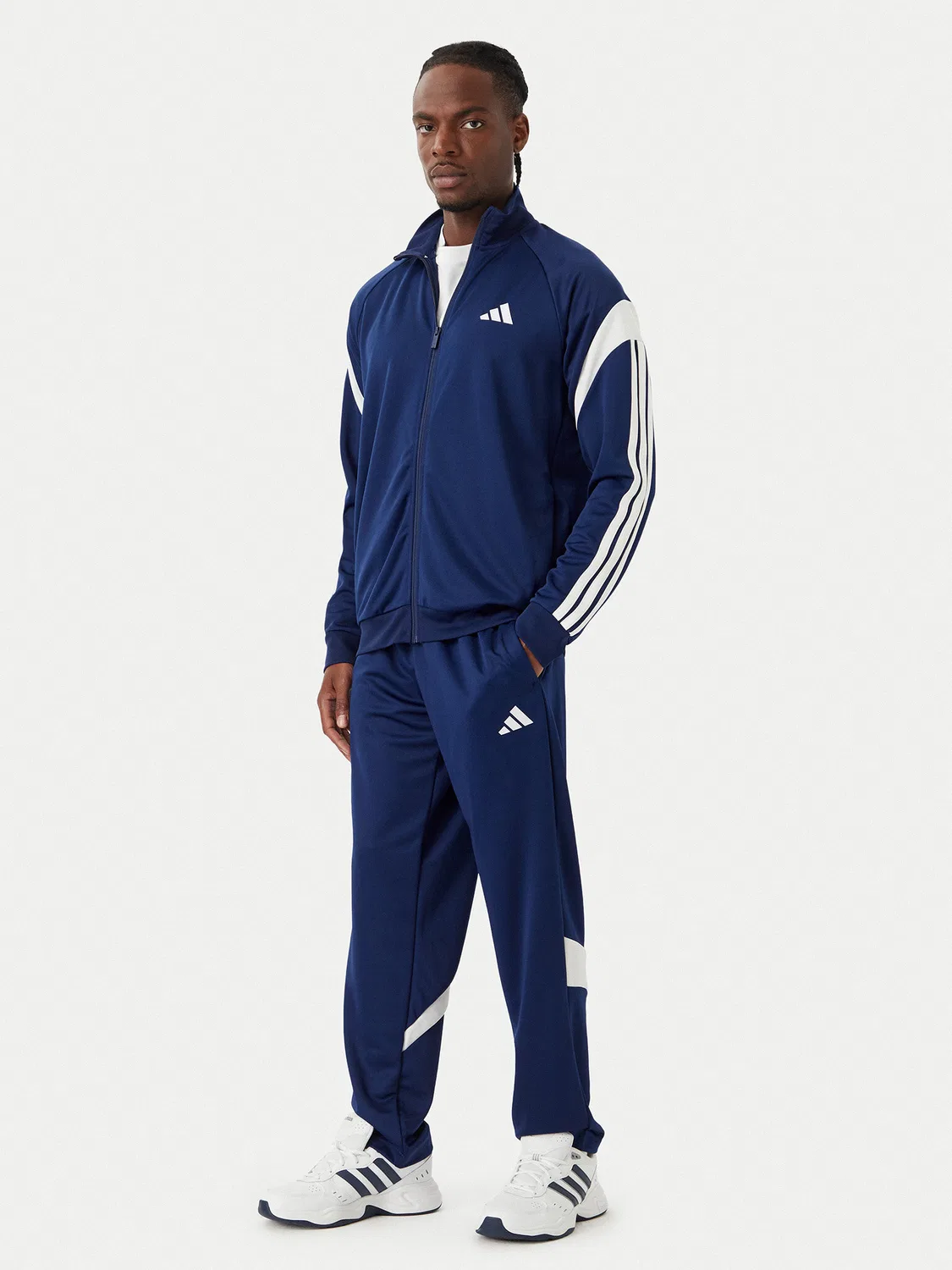 Мужская толстовка стандартного кроя Teamsport Adidas, темно-синий