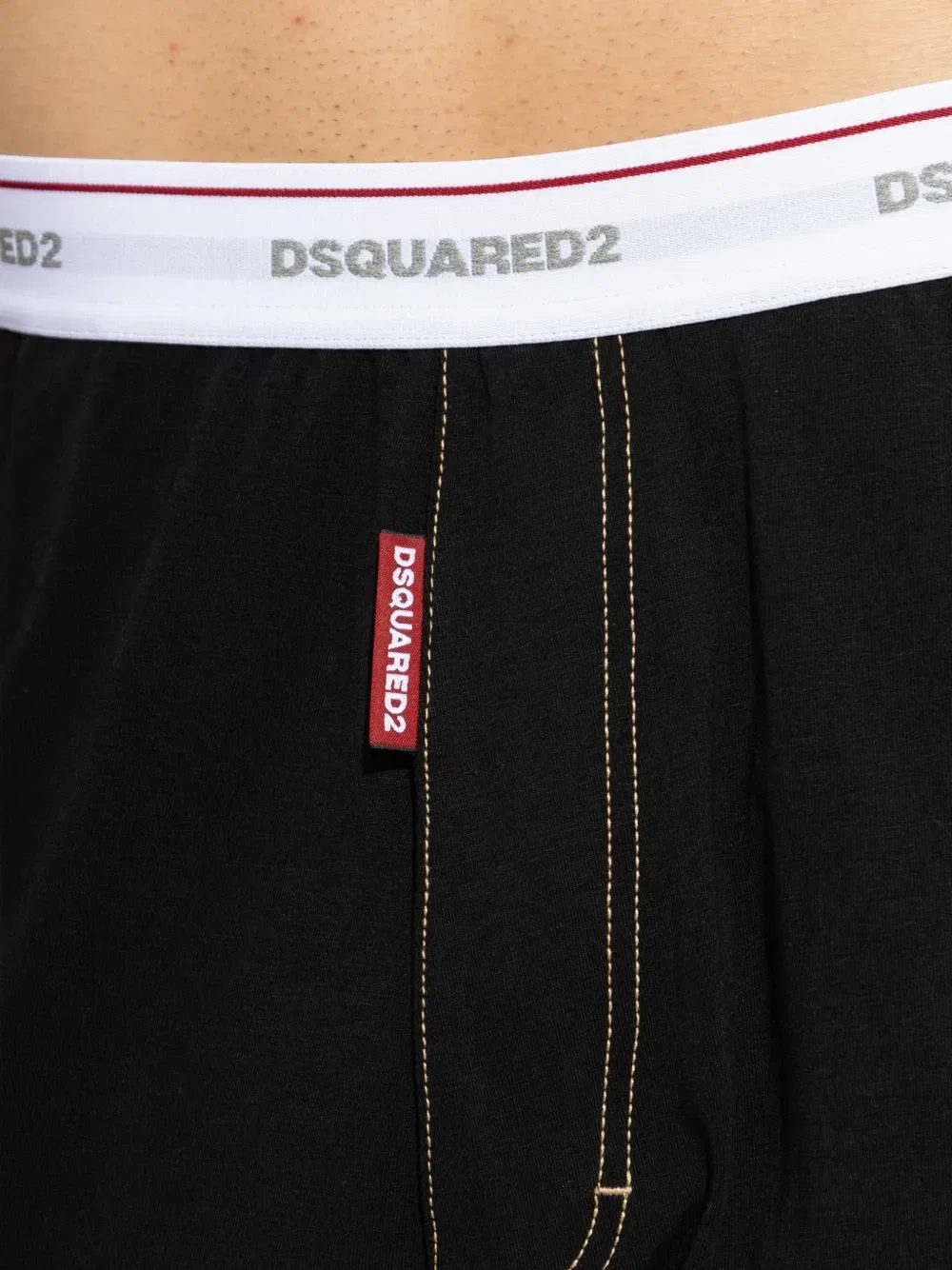 Брюки с логотипом на поясе DSQUARED2, черный — фото 4