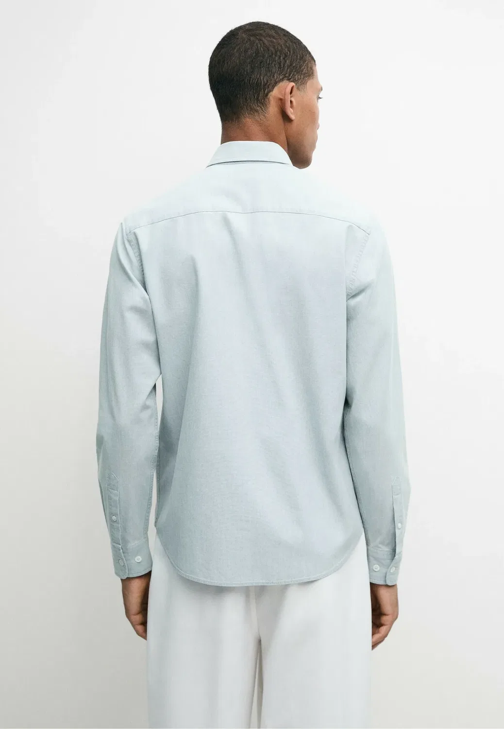 Классическая рубашка Massimo Dutti, Light Blue — фото 3