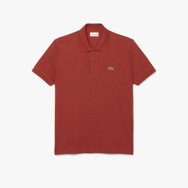 Поло Lacoste Logo-Patched Short-Sleeve, темно-красный