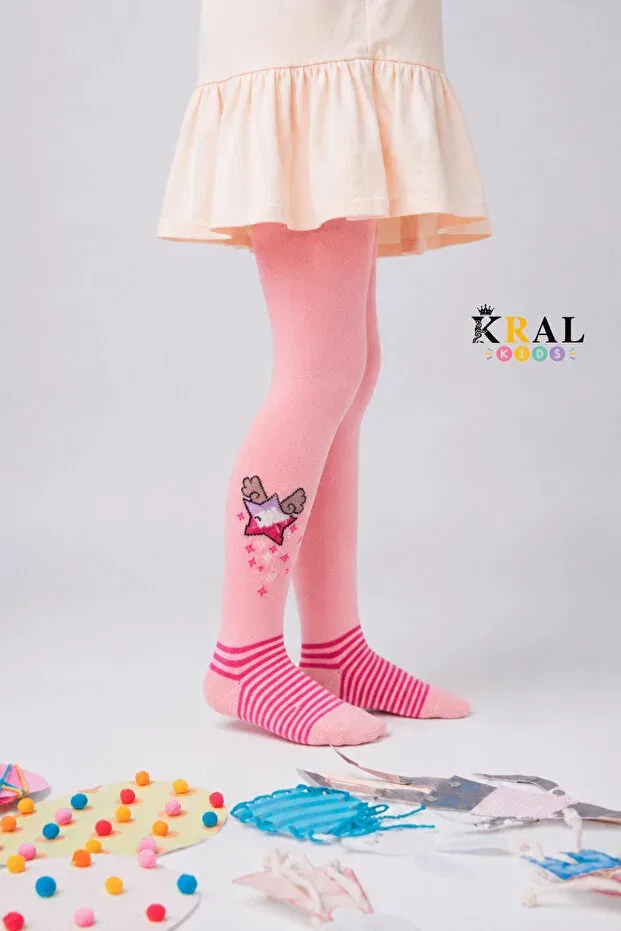 Детские колготки для девочек хлопковые набор 3 шт Kral Socks, Yellow — фото 2