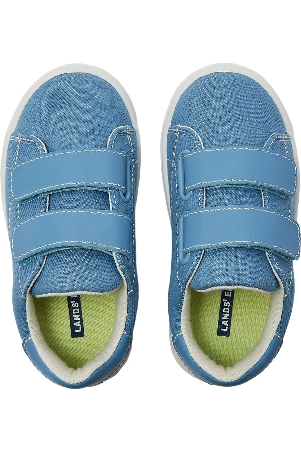 Кроссовки детские с регулируемой застежкой-липучкой Easy On Lands' End, Denim — фото 2