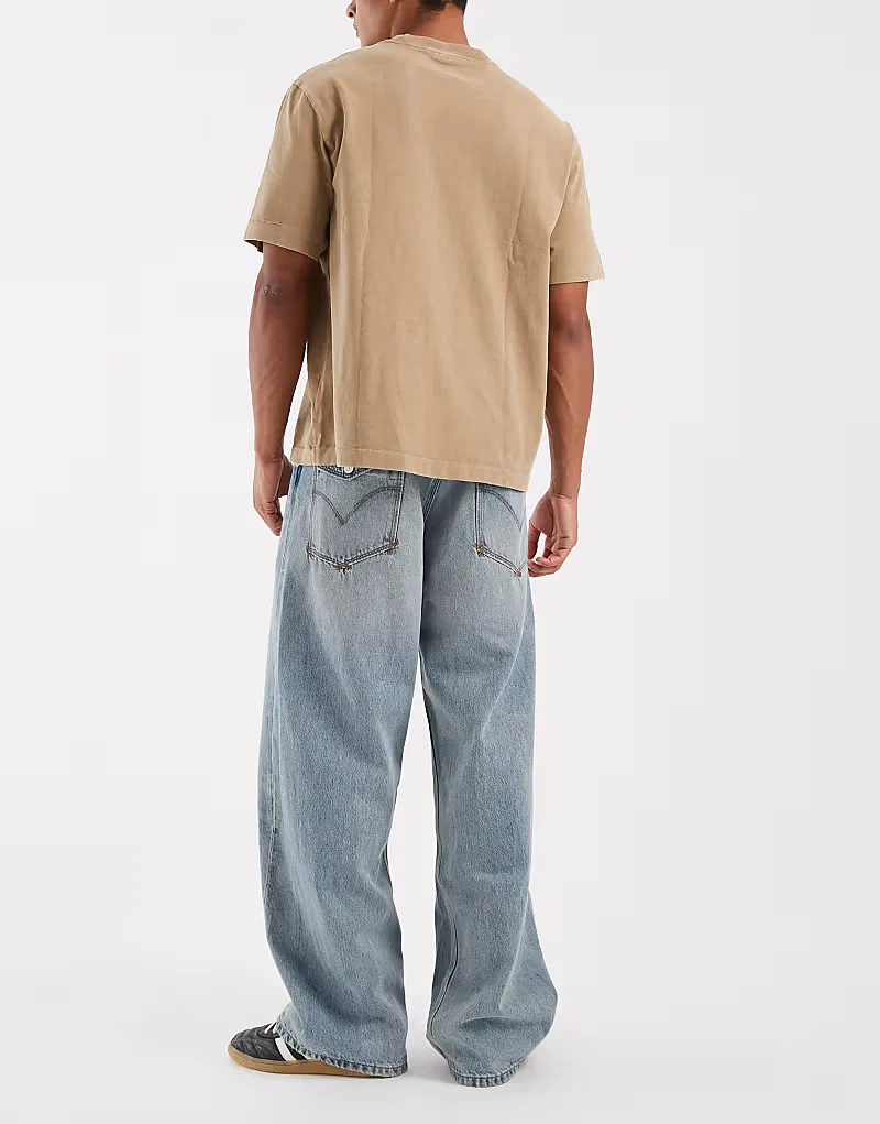 Джинсы Levi's Twisted Baggy Wide Leg светло-голубой — фото 3