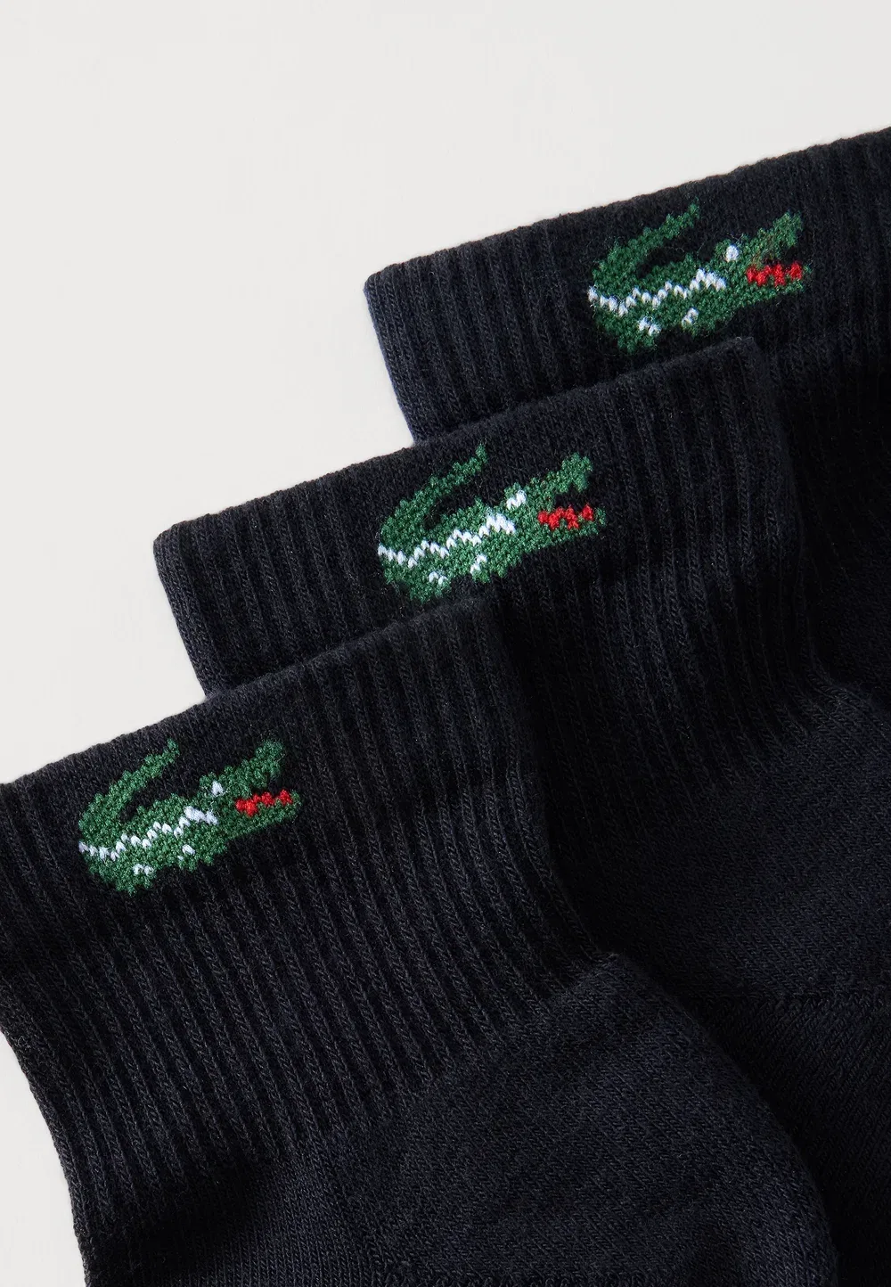 Набор носков Lacoste, унисекс, 6 пар, однотонные, черный — фото 2
