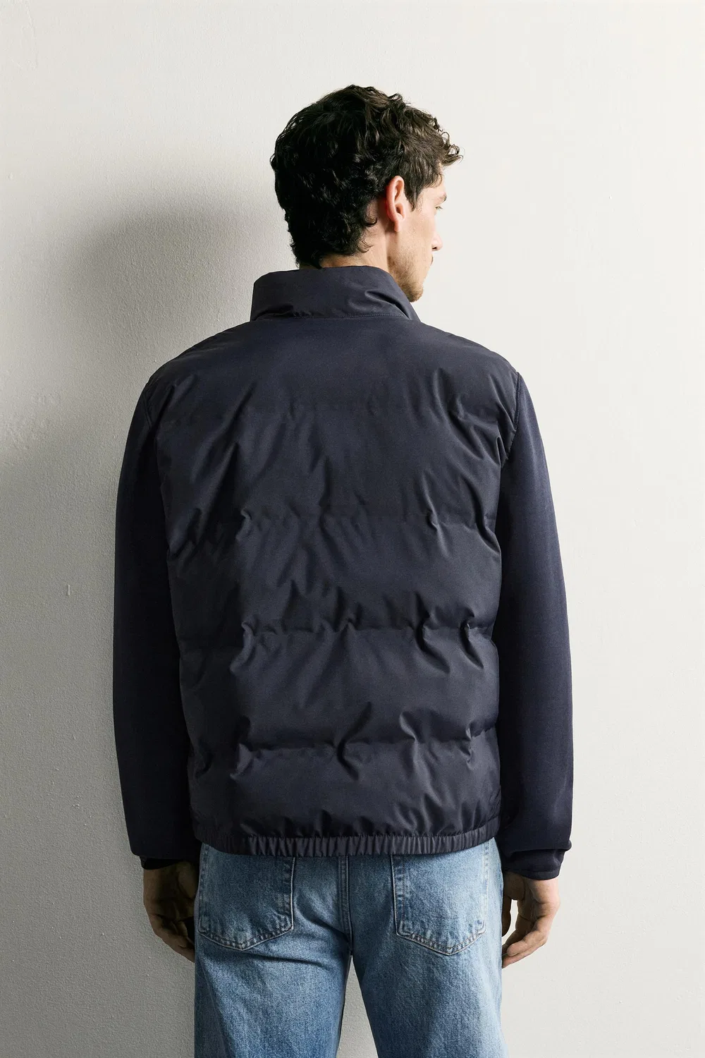 Стеганая куртка ZARA, Navy blue — фото 3