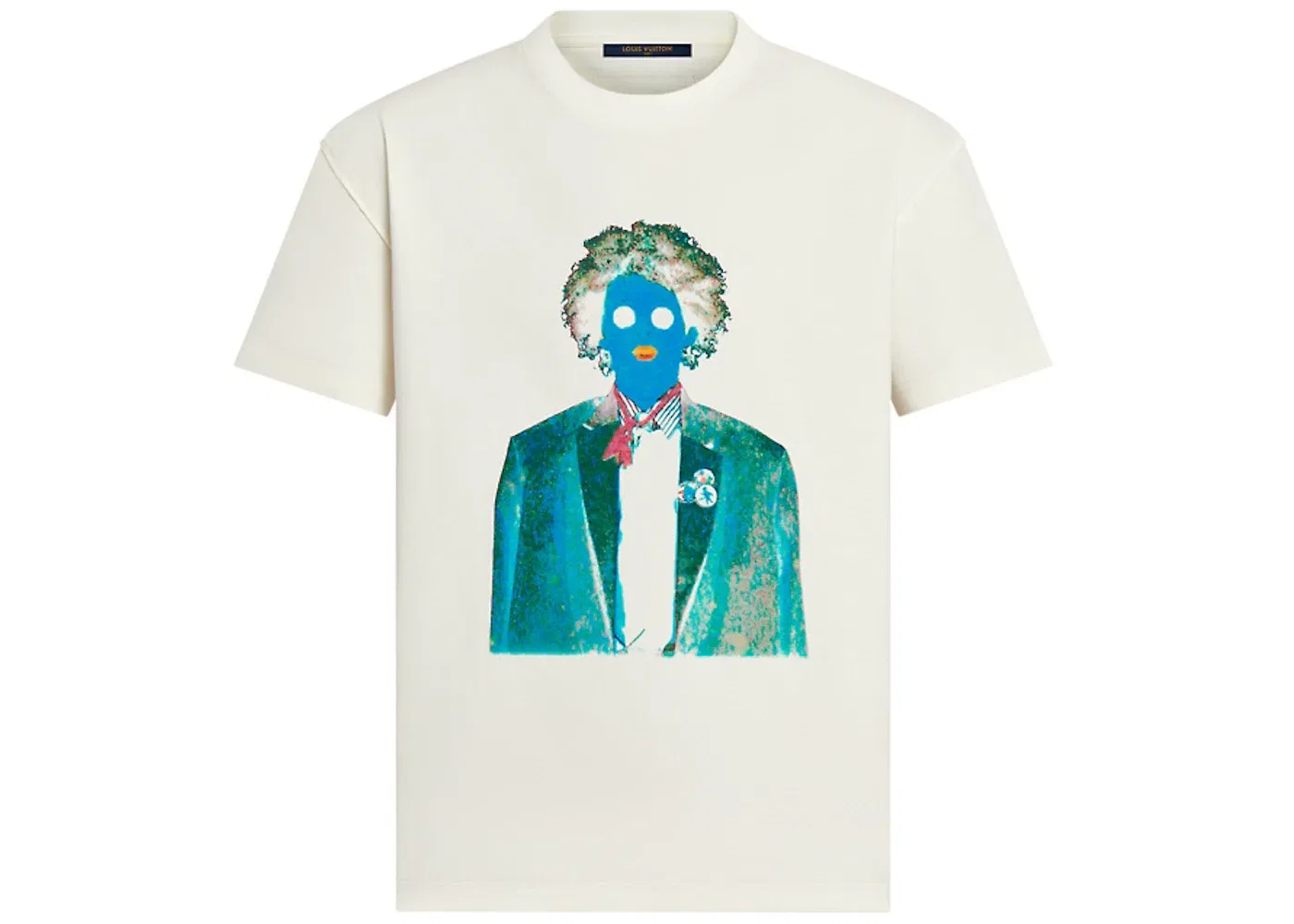 Мужская футболка с принтом Neon Working Man Tee Louis Vuitton, White