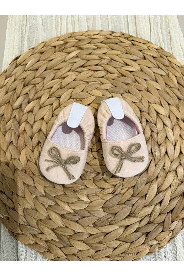 Детские пинетки для девочек из текстиля Ribbon Luna Kids Store, Pink
