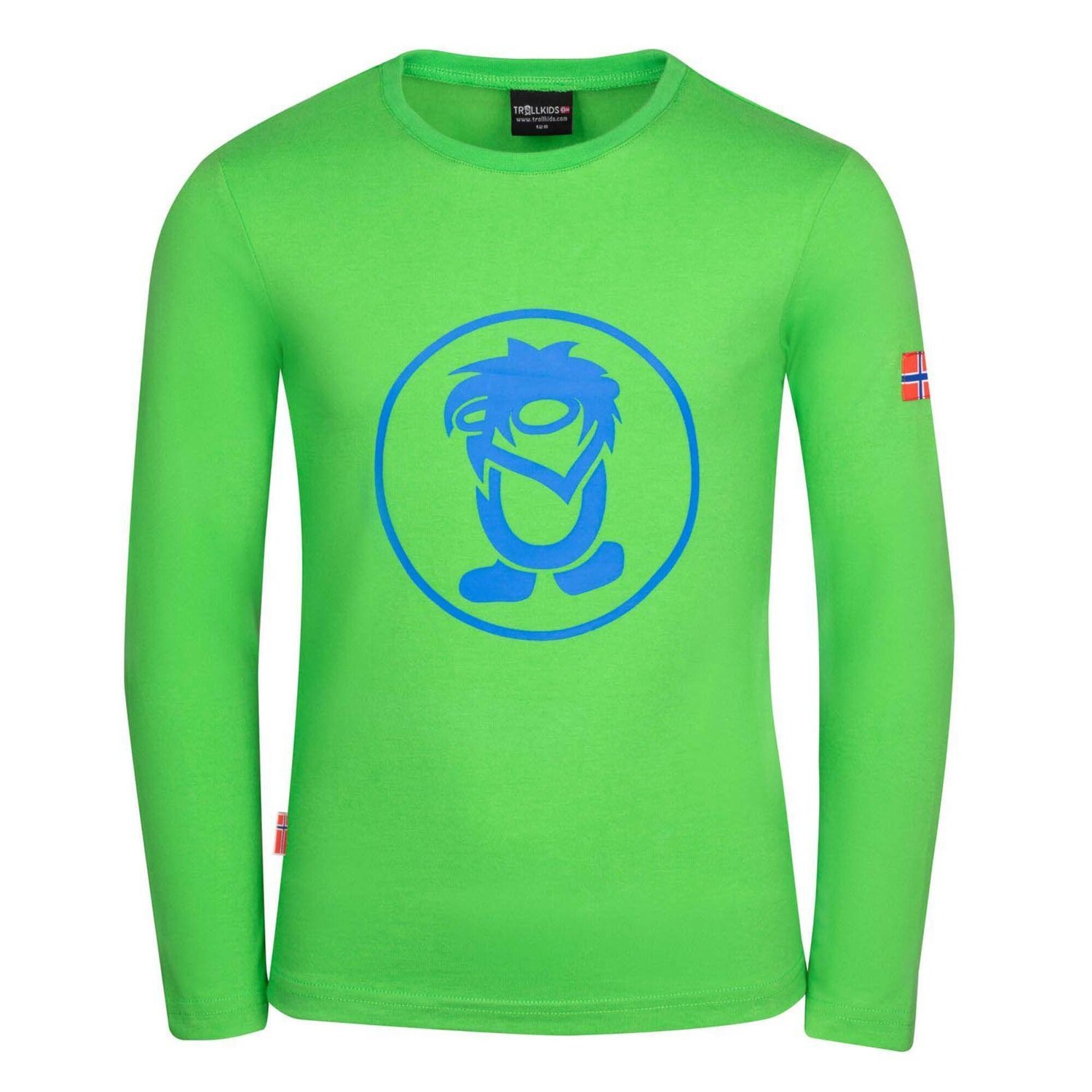 

Рубашка Trollkids Longsleeve, зелено - синий