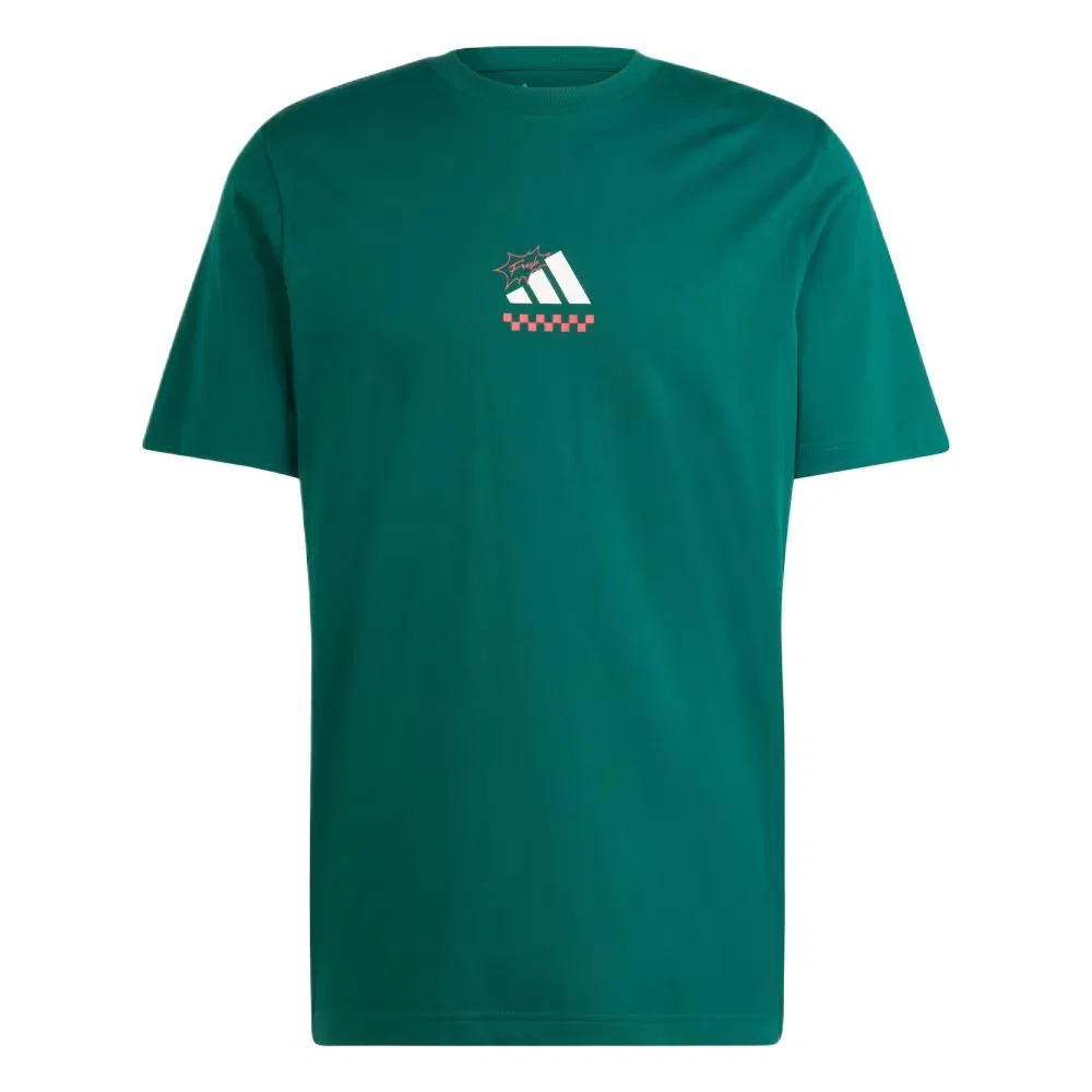 Мужская футболка с принтом Pizza Adidas, Preppy Green