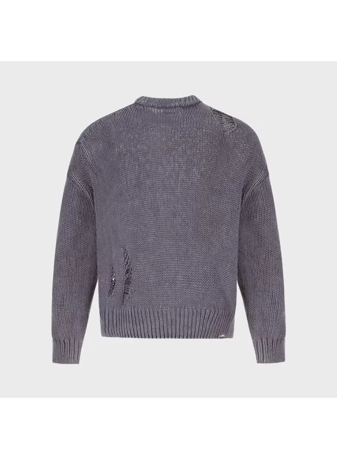 Zara Свитер с эффектом потертости фиолетовый — фото 3