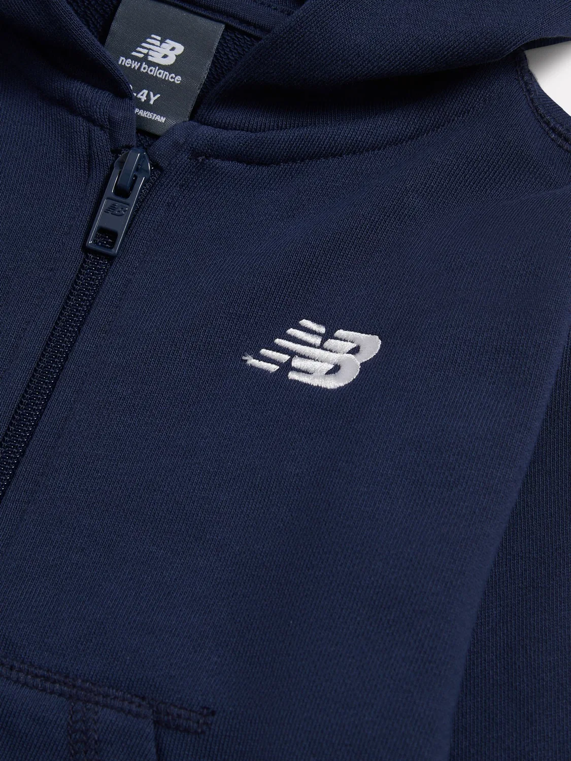 Худи на молнии, Regular Fit New Balance, темно-синий — фото 3