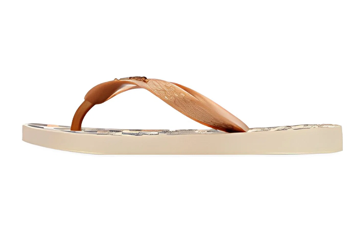 Детские шлепанцы с контрастной подошвой Ipanema, Beige Gold