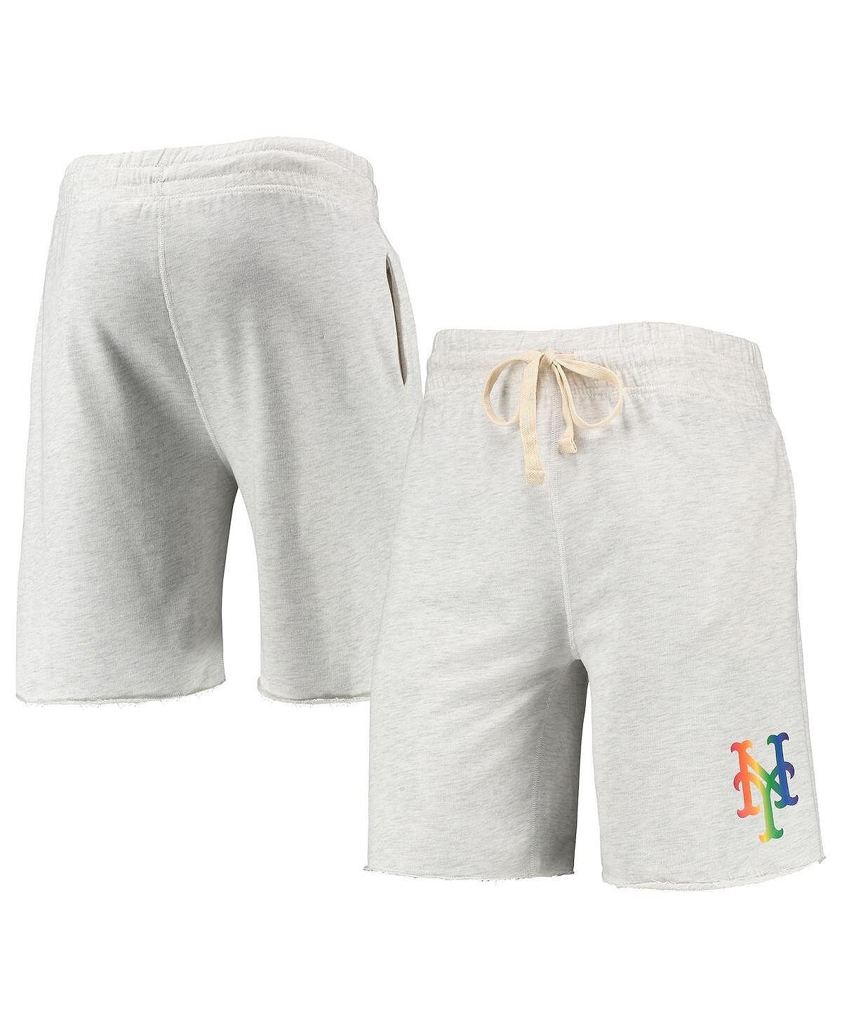 

Мужские шорты oatmeal new york mets mainstream logo terry tri-blend Concepts Sport, мульти